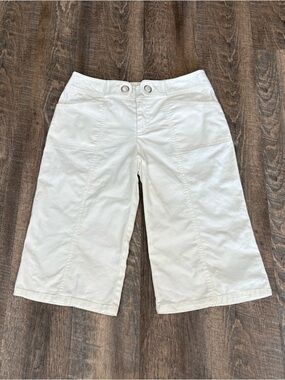 Nanette Lepore White Cotton Capris Shorts